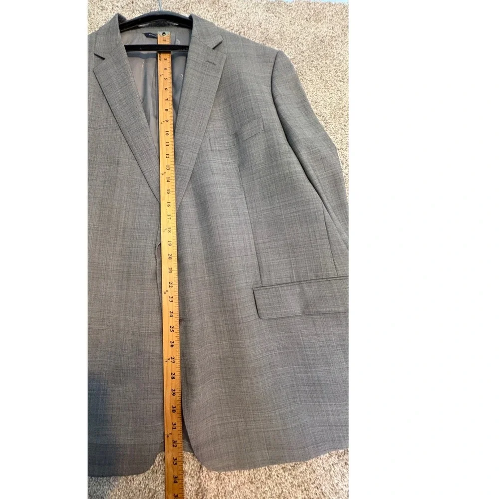 Ralph Lauren Blazer Sport Coat Mens 46R‎ Gray Glen Plaid Two Button Jacket